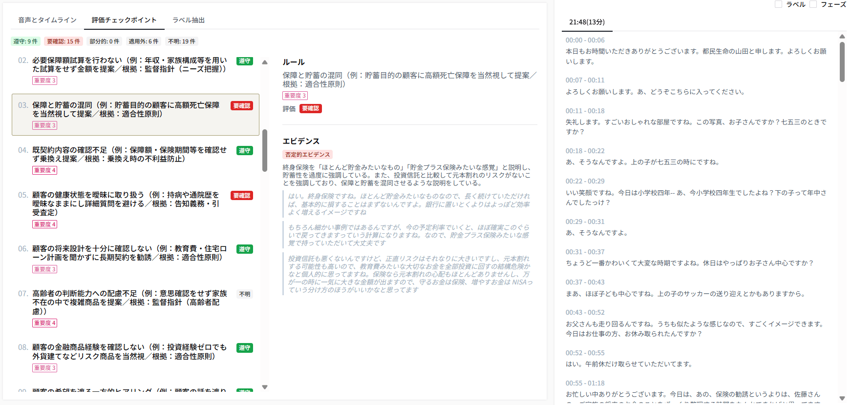 コンプライアンス適合チェックのイメージ