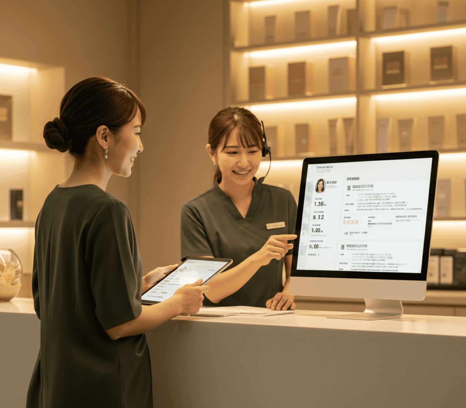 美容サロンでのカウンセリングシーン